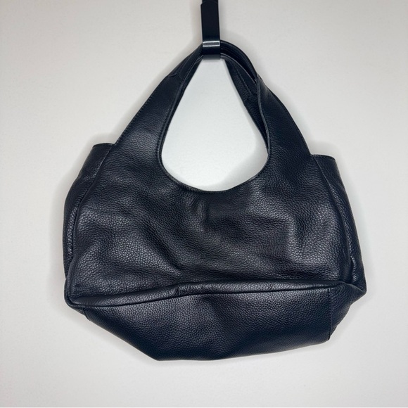 The Sak Rylan Black Leather Bag Women’s Handbag Purse EUC Medium Classic Satchel - Picture 2 of 7